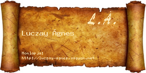 Luczay Ágnes névjegykártya